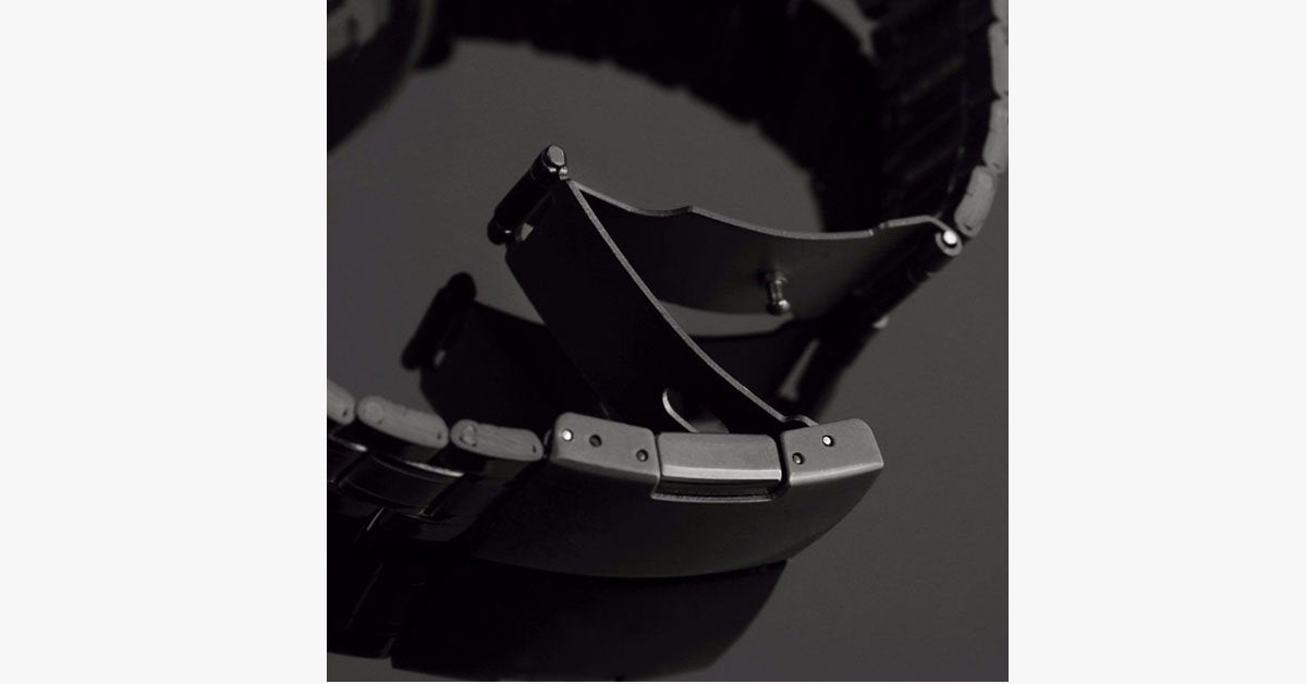 Men's Black Skeleton Wrist Watch