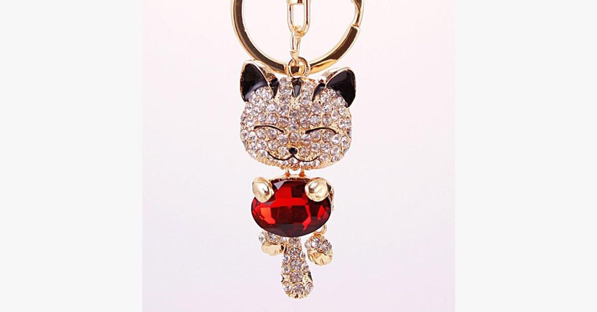 Cute Gold Cat Keychain – So That You Never Forget Your Keys Again!