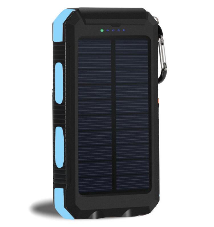 Dual-Port USB Solar Power Bank with Compass and LED Lights - Your First Choice for Adventures