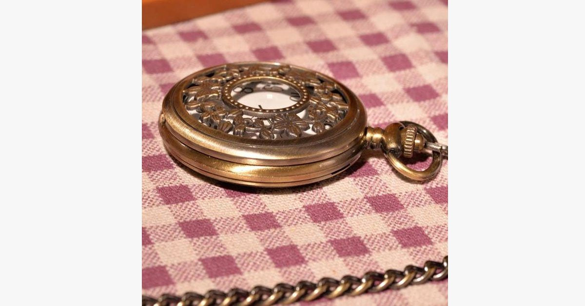Gold Forest Half Hunter Pocket Watch