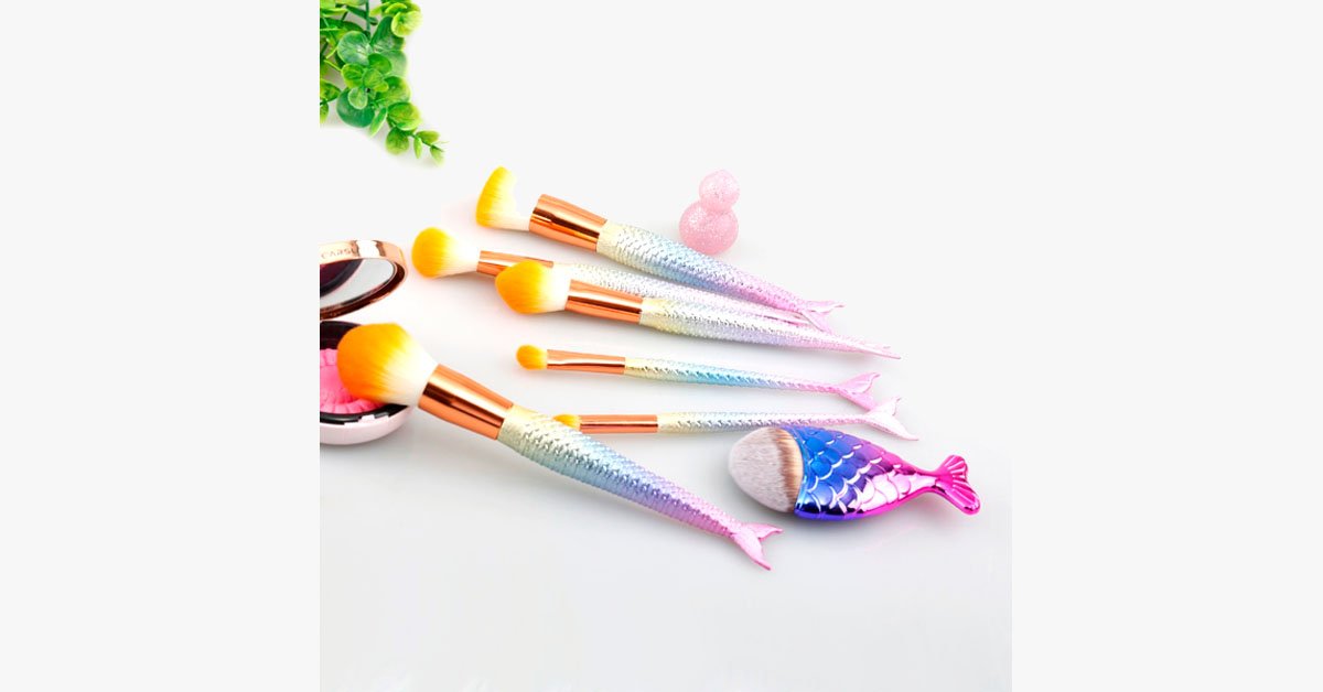 Mermaid Dream Glam Brush Set- Make Your Make-Up Perfect in a Glamorous Way