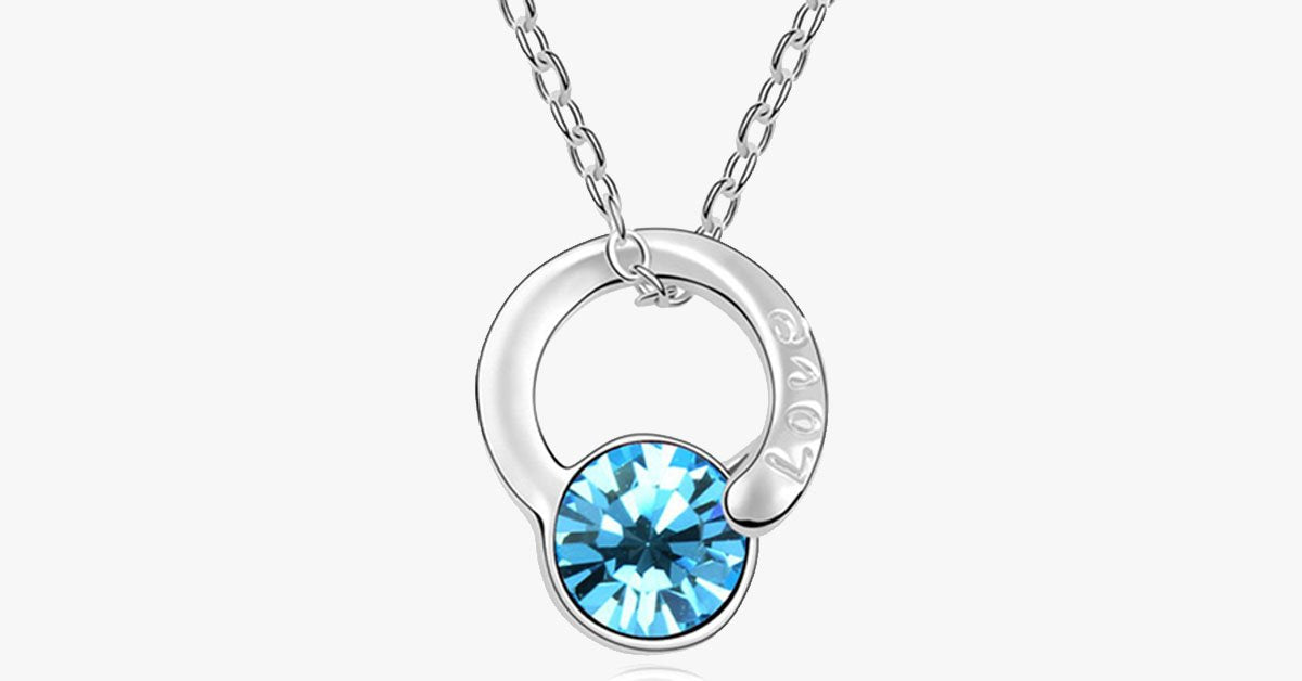 Love Inscribed Florence Crystal Pendant