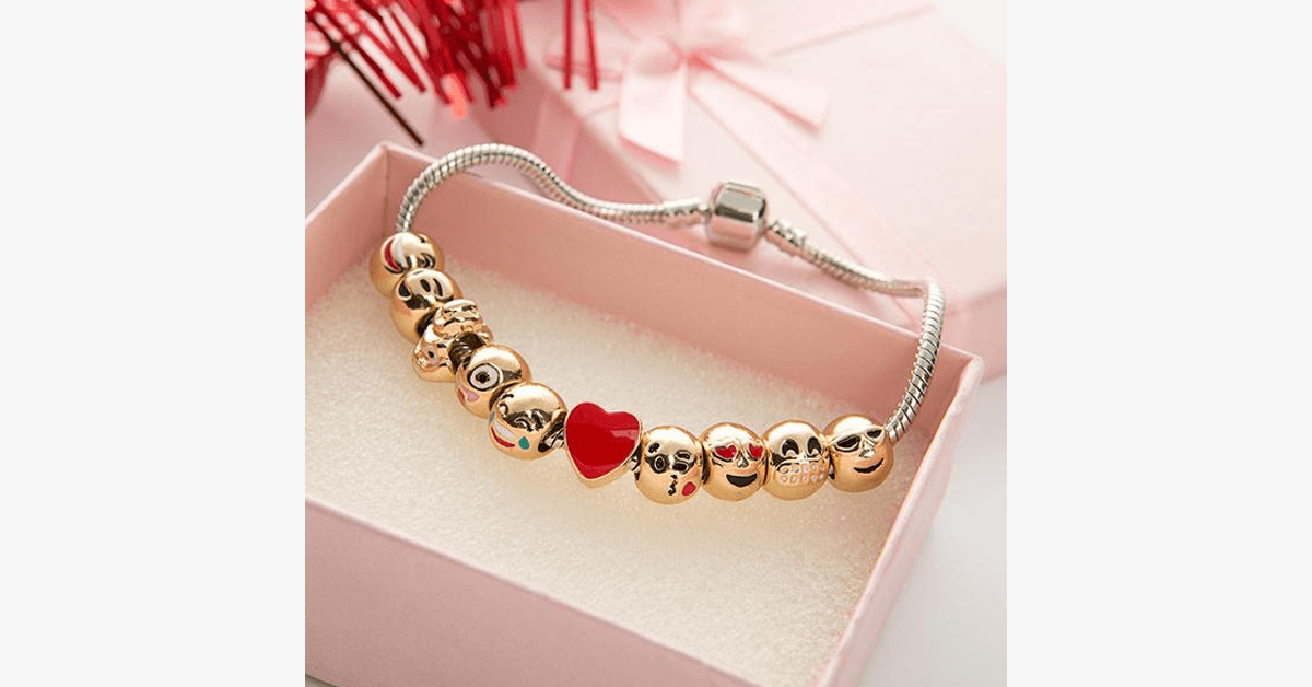 Emoticon Bracelet - Expressive Charm Bracelet for Your Quirky Looks
