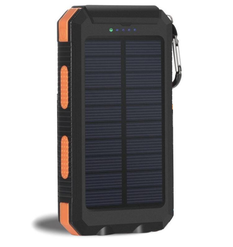 Dual-Port USB Solar Power Bank with Compass and LED Lights - Your First Choice for Adventures