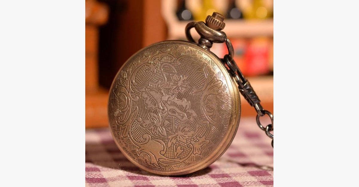 Gold Forest Half Hunter Pocket Watch