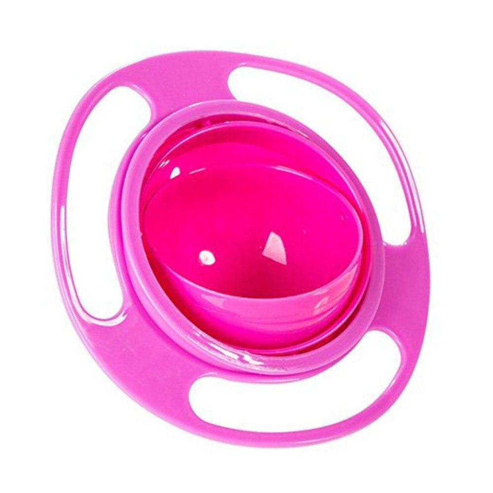 360 Rotate Spill Proof Plastic Bowl