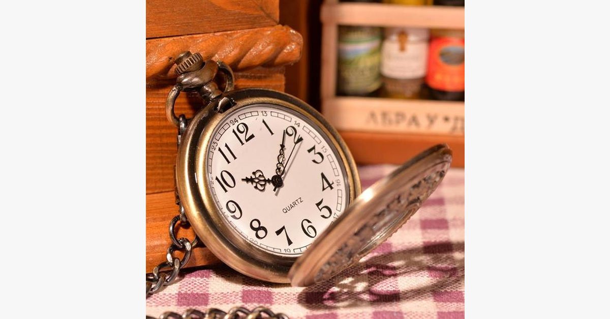 Gold Forest Half Hunter Pocket Watch