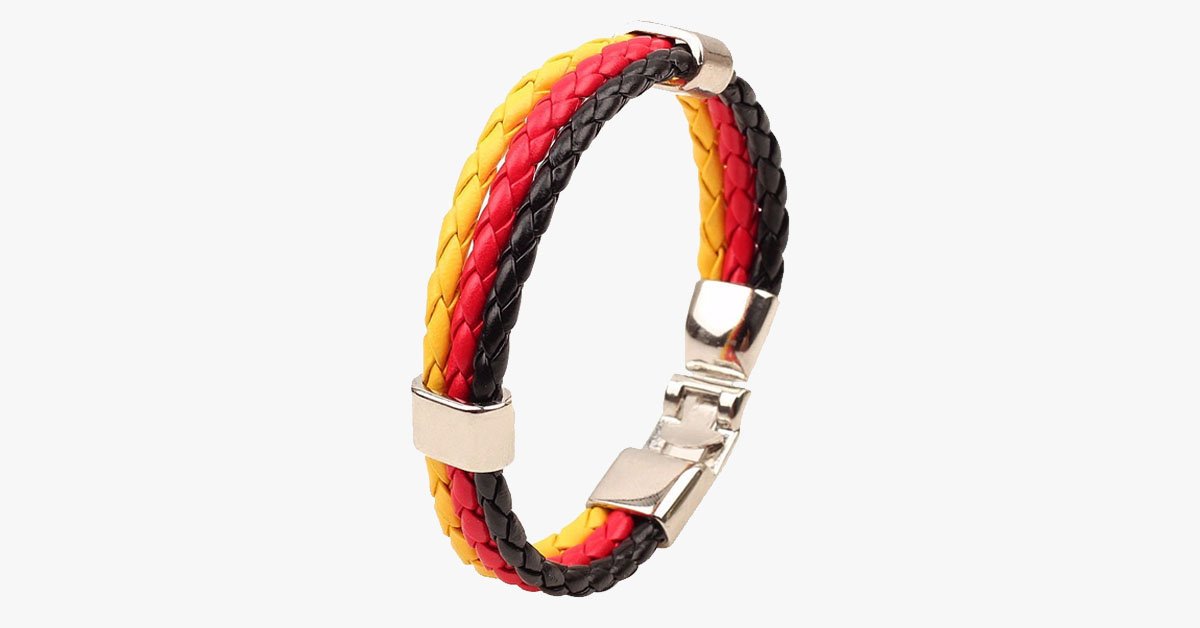 Team Germany Leather Unisex Bracelet