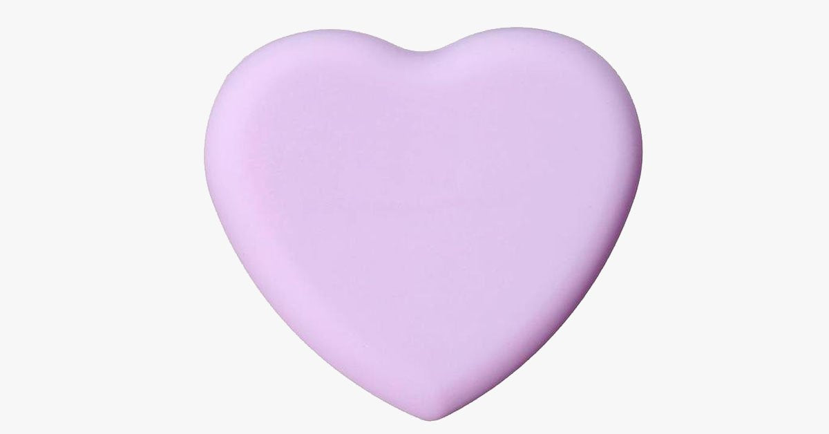 Heart Shape Silicone Cosmetic Brush Cleaner Board Convenient and Easy To Use - Gently Cleans Your Brushes!