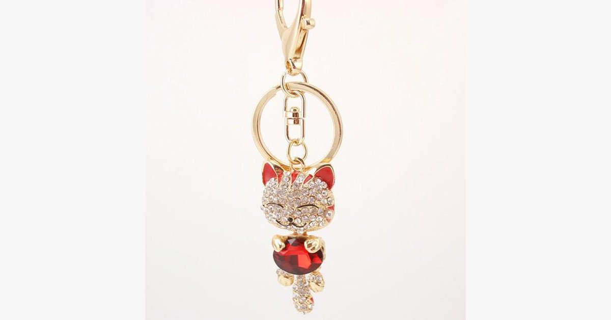Cute Gold Cat Keychain – So That You Never Forget Your Keys Again!