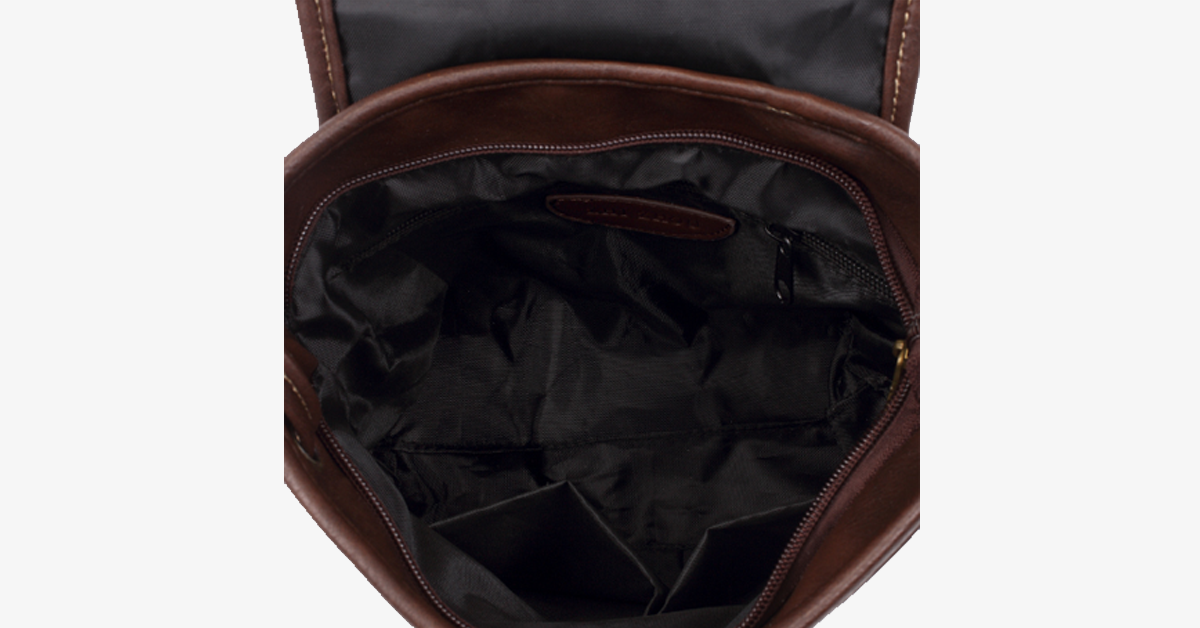 Vintage Style Crossbody Bags - Genuine Brown Leather Cross Body Shoulder Bag - Portable Handmade Purse