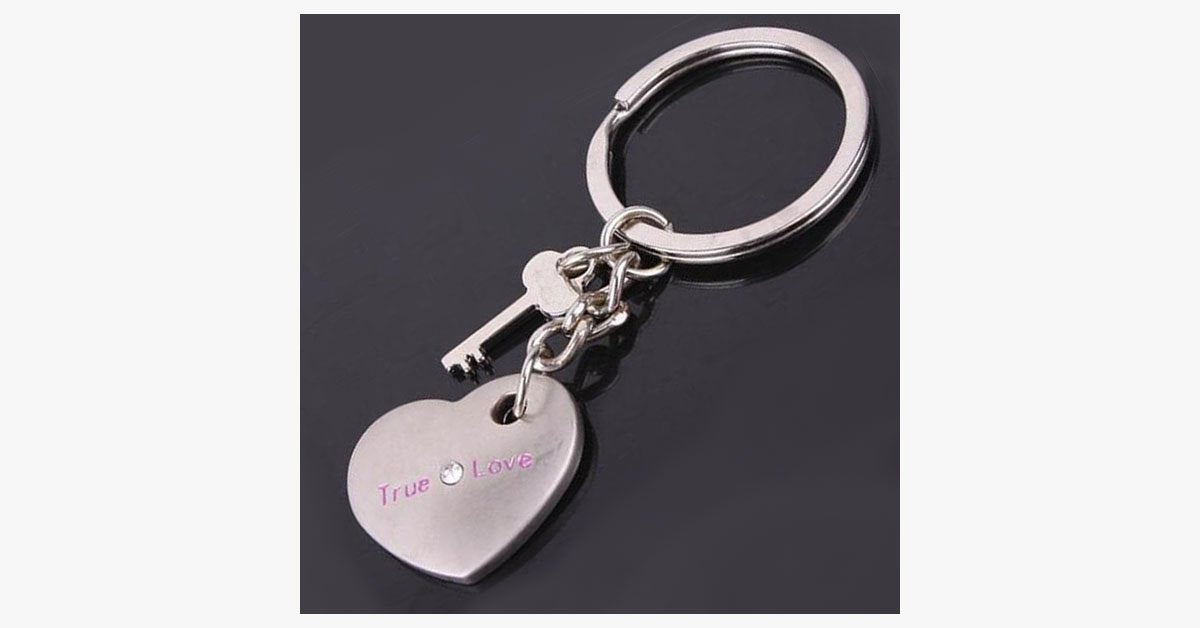 Couple's Key and Lock Keychain