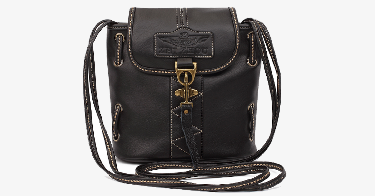 Vintage Style Crossbody Bags - Genuine Brown Leather Cross Body Shoulder Bag - Portable Handmade Purse