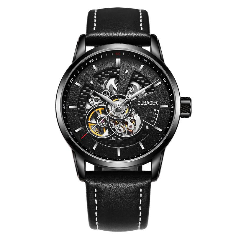 Mechanical & Automatic Skeleton Watch with Visible Gears