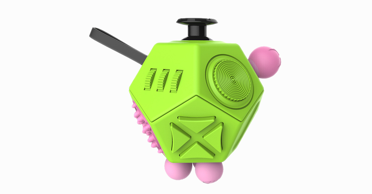 Fidget Dodecagon – 12-Side Fidget Cube Relieves Stress and Anxiety Anti Depression Cube for Children and Adults with ADHD ADD OCD Autism