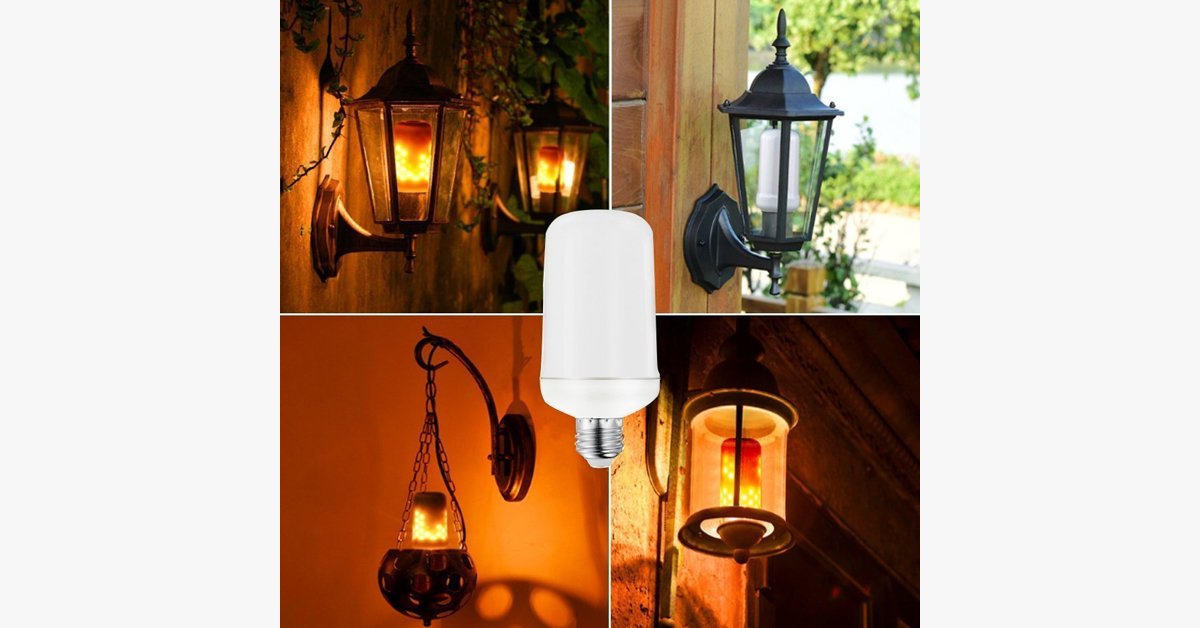 LED Flame Effect Fire Light Bulbs - Artificial Flickering Flame to Set a Relaxing and Peaceful Mood