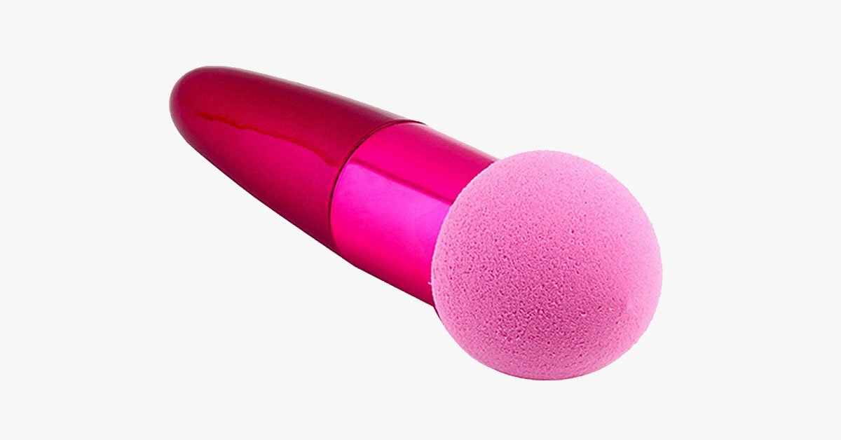 Sponge Foundation Round Makeup Brush- Perfect for Natural-Looking Makeup