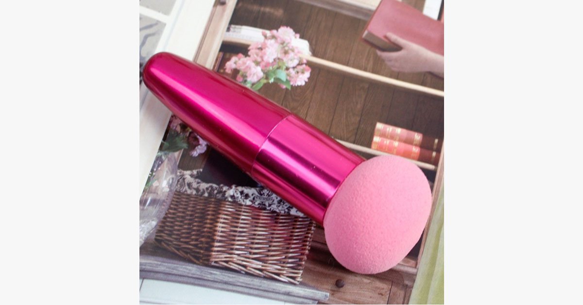 Sponge Foundation Round Makeup Brush- Perfect for Natural-Looking Makeup