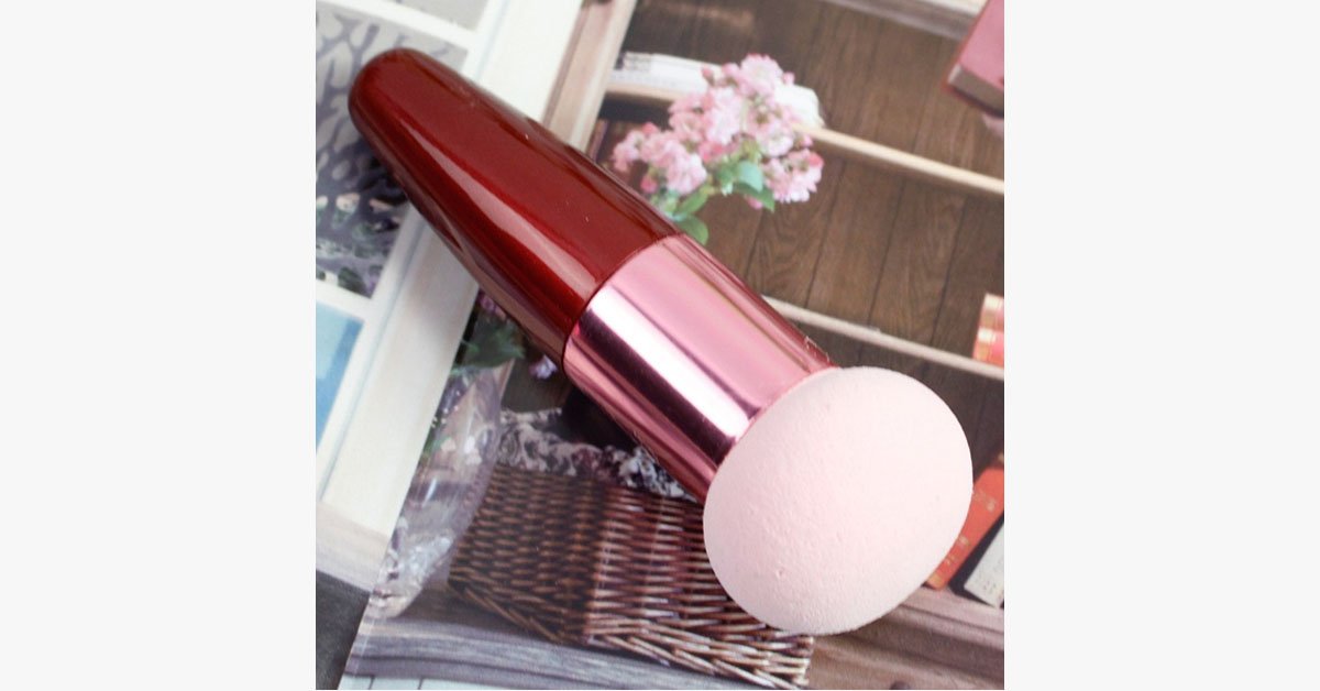 Sponge Foundation Round Makeup Brush- Perfect for Natural-Looking Makeup