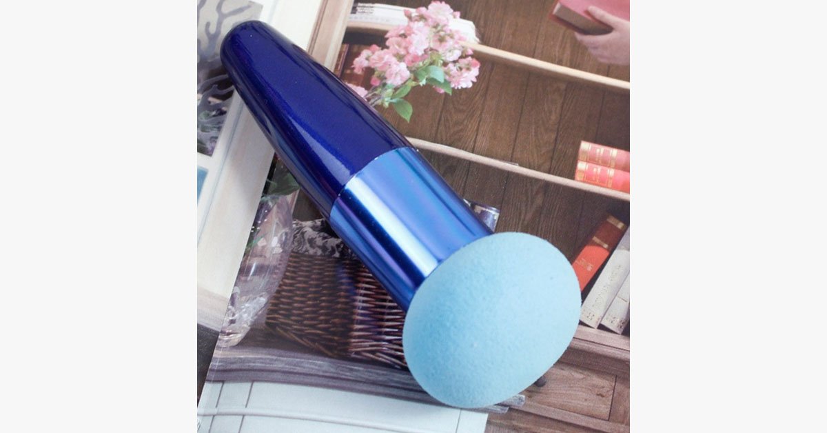 Sponge Foundation Round Makeup Brush- Perfect for Natural-Looking Makeup