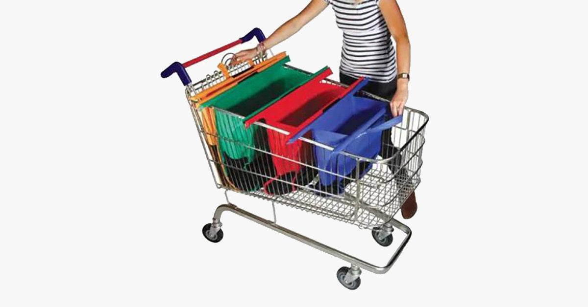 Foldable Reusable Shopping Cart Bags 4pcs