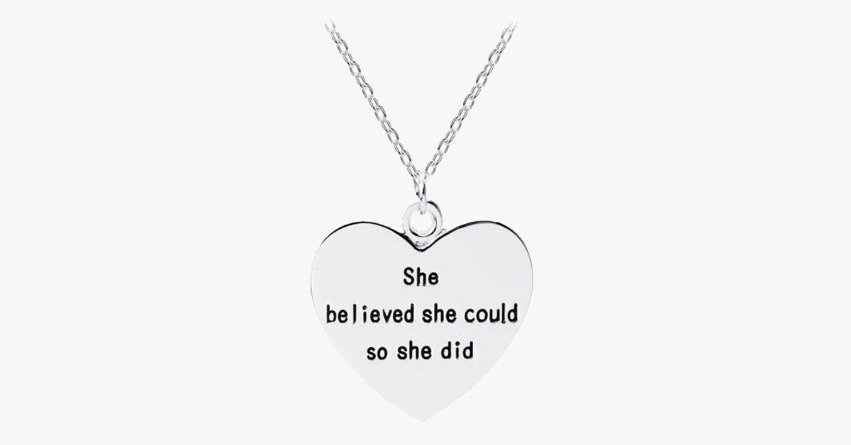 She Believed She Could So She Did Necklace