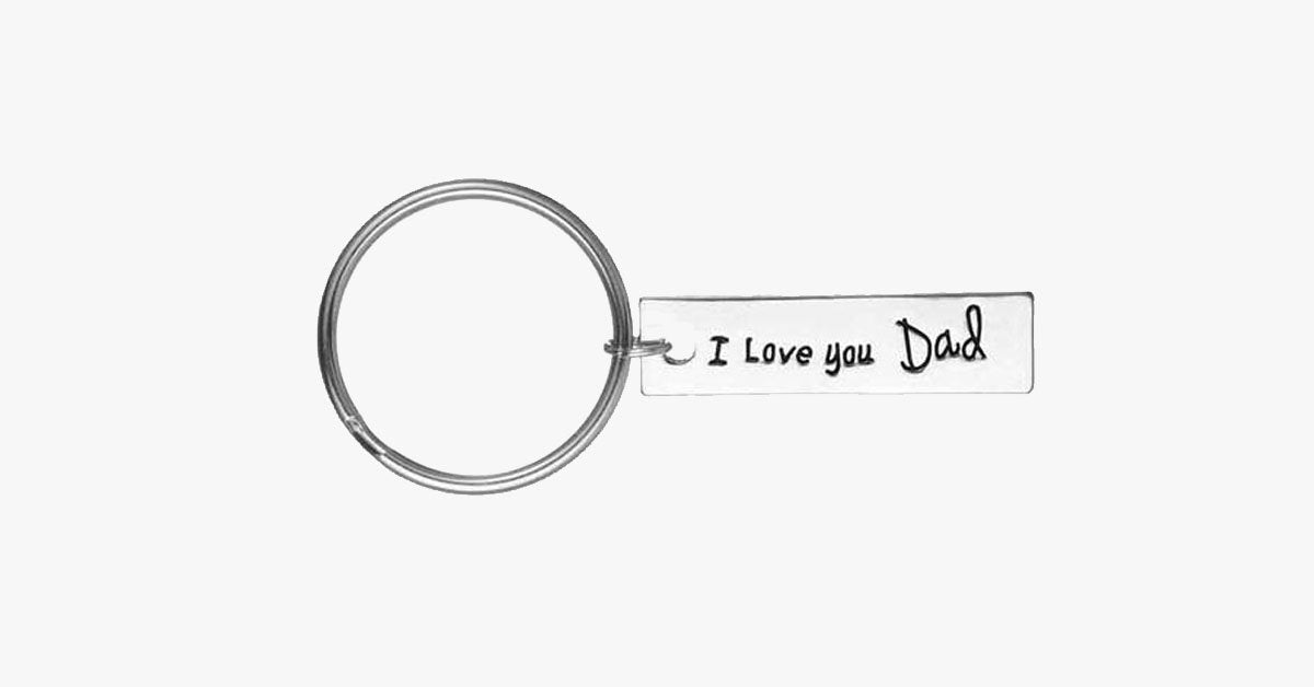 I Love You Dad Keychain