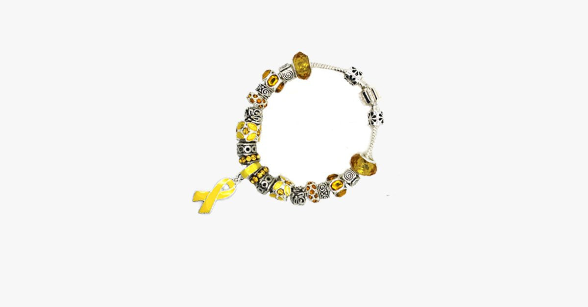 Yellow Ribbon Awareness Bracelet