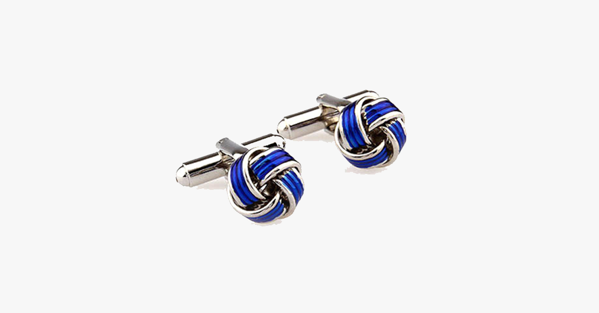 Knot Blue Cuff-link – For the Most Graceful Men