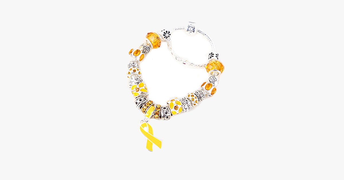 Yellow Ribbon Awareness Bracelet