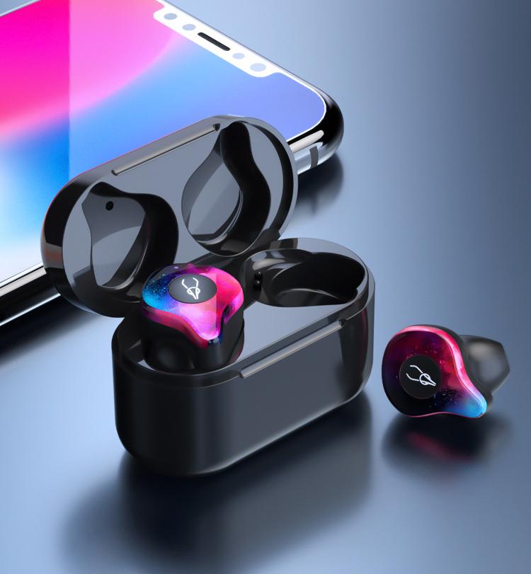 Bluetooth 5.0 TWS Earbuds With Charging Case, Stereo HiFi Sound & HD Mic, for Running, Driving & Gym