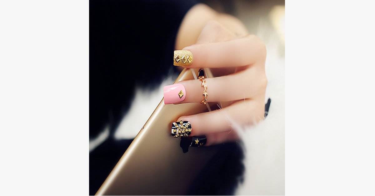 Acrylic Studded Nails