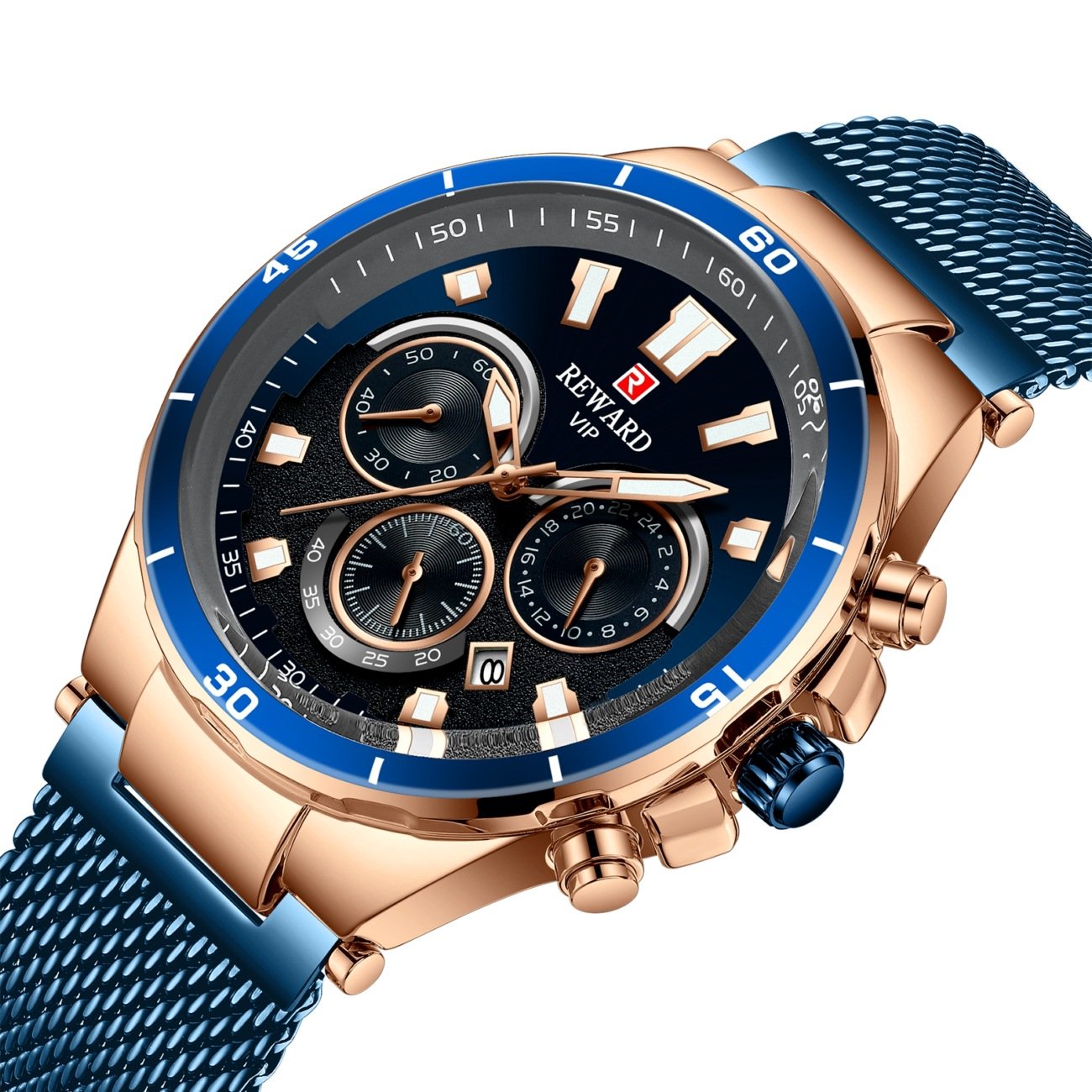 Men's Multi-function Waterproof Sports / Business Watch With Luminous Hands & 3D Cutting