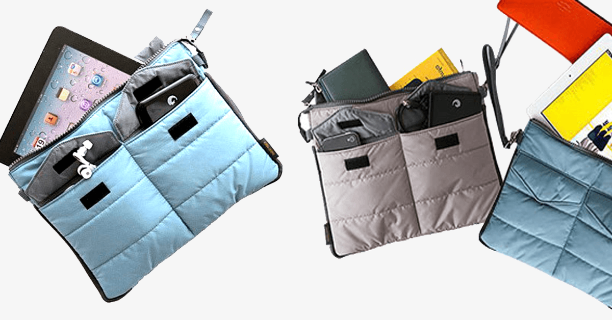 Slim Bag-in-Bag - Made From Polyester - Portable & Tiny SIze - Multiple Pockets With Zipper - Easily Fits in Your Suitcase