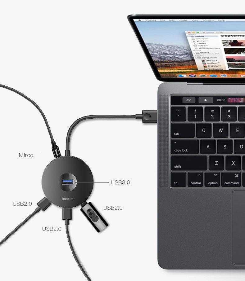 Make the Most out of Your Single Port with 4-port Type-C/USB Hub