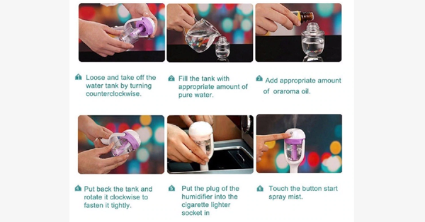 Car Air Humidifier And Aroma Diffuser – Make Your Car Smell Nice!