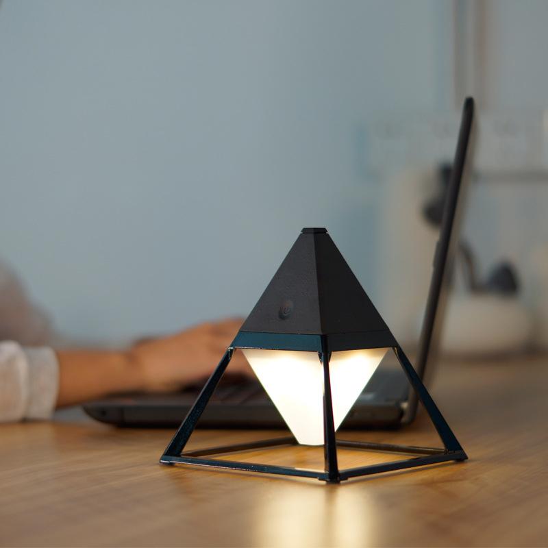 Pyramid-inspired USB Table Lamp to Enhance Your Interior - When Modern Convenience Meets Retro Chic