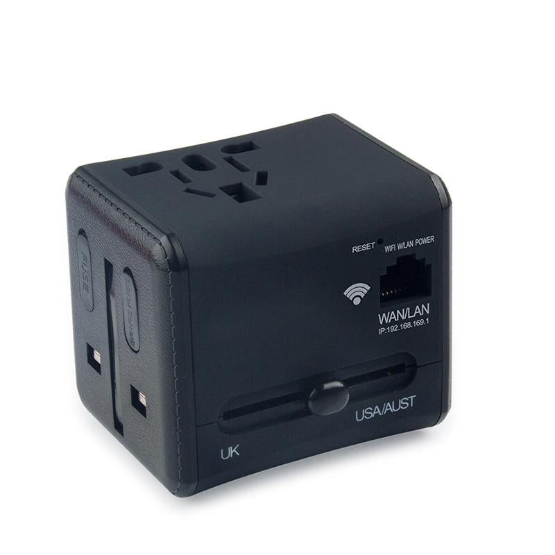 All-in-one Dual-port Travel Adapter with WIFI - Stay Connected Anywhere Anytime
