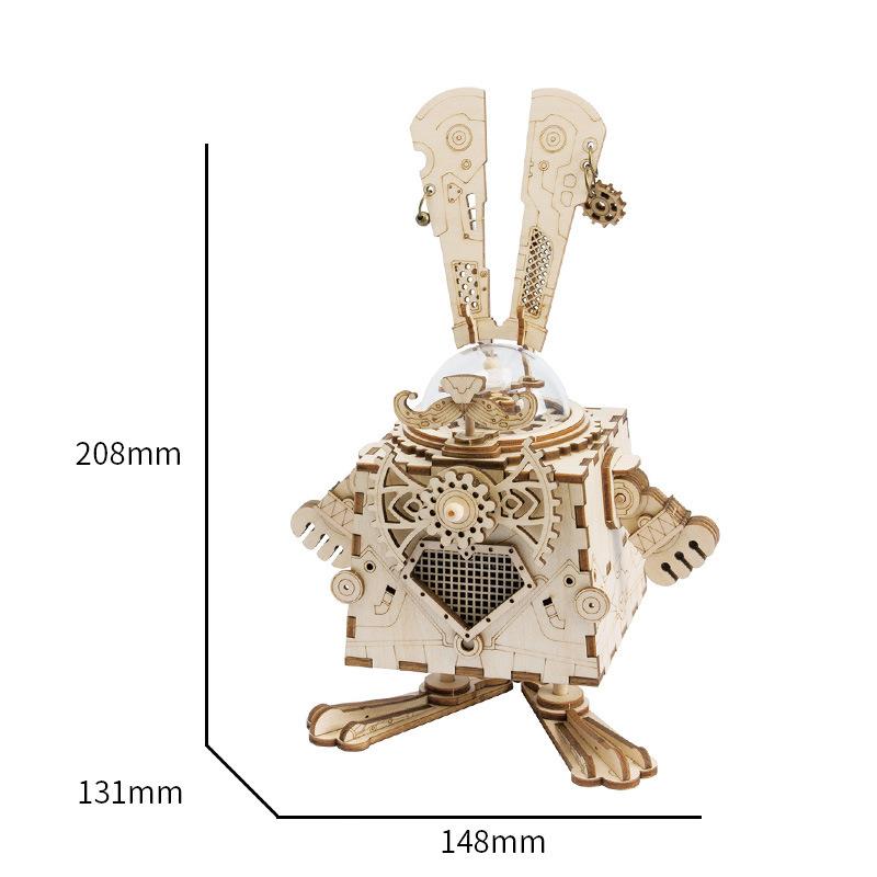 Set up & Wind up the Wooden Music Box to Wind down Yourself