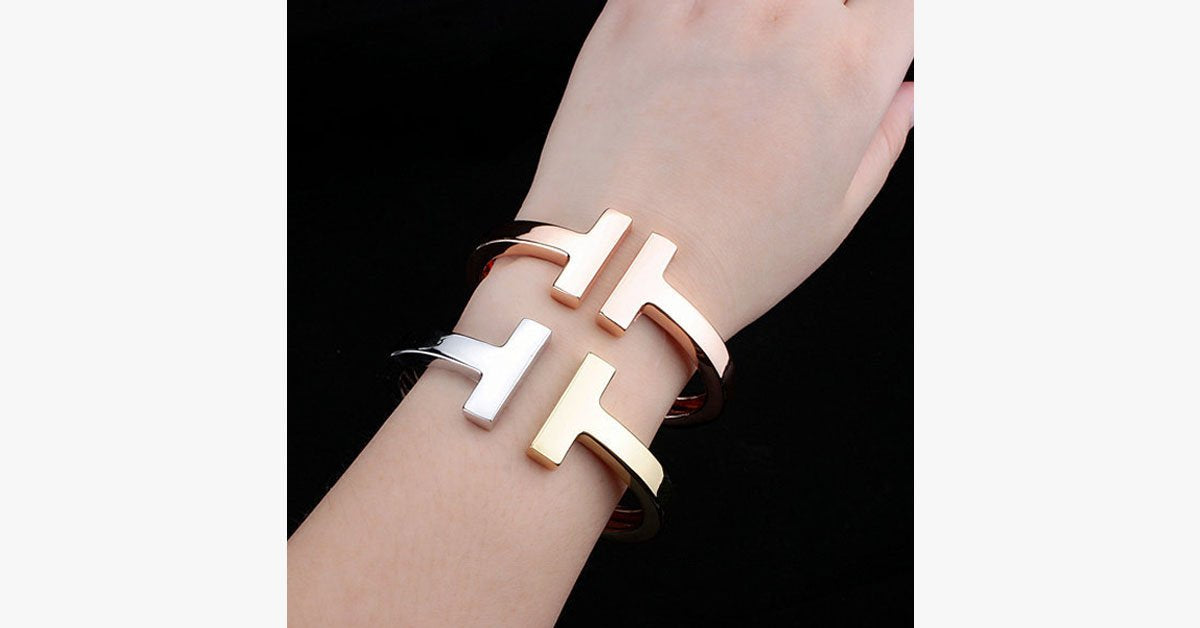 T-Style Stainless Steel Bangle