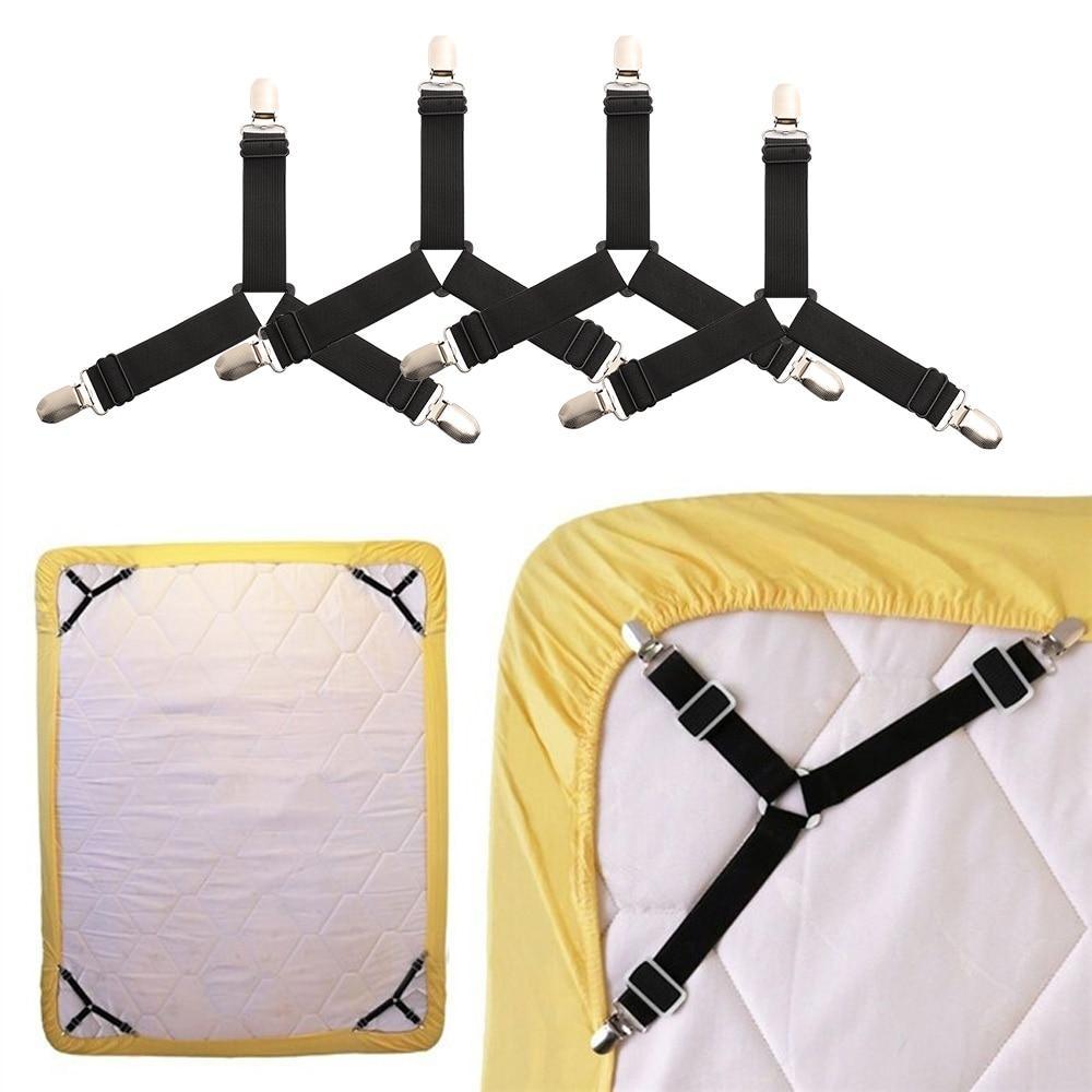 4pcs Elastic Bed Sheet Grippers