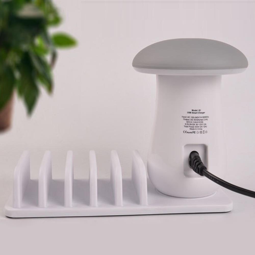 USB Charger Mushroom with Light