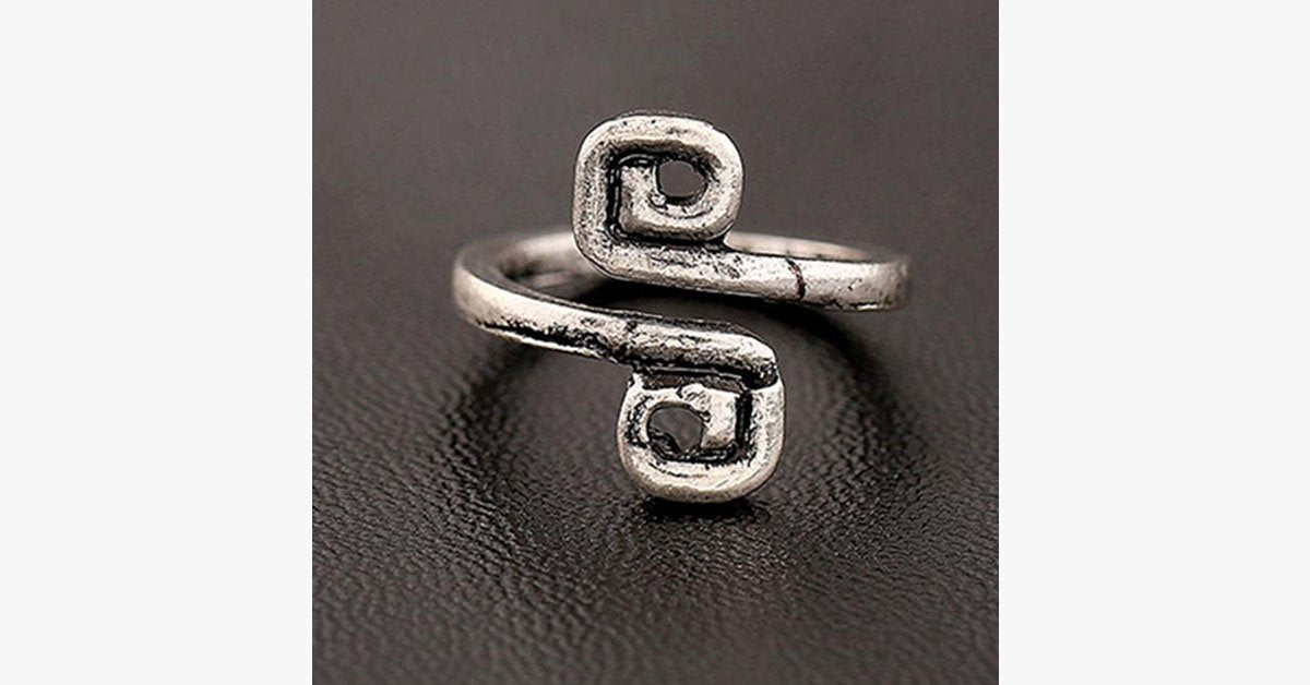 Unique Retro Silver Plated Toe Ring
