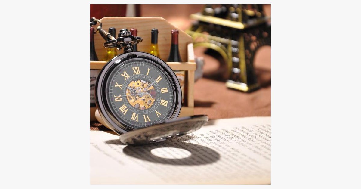 Black Vine Pocket Watch