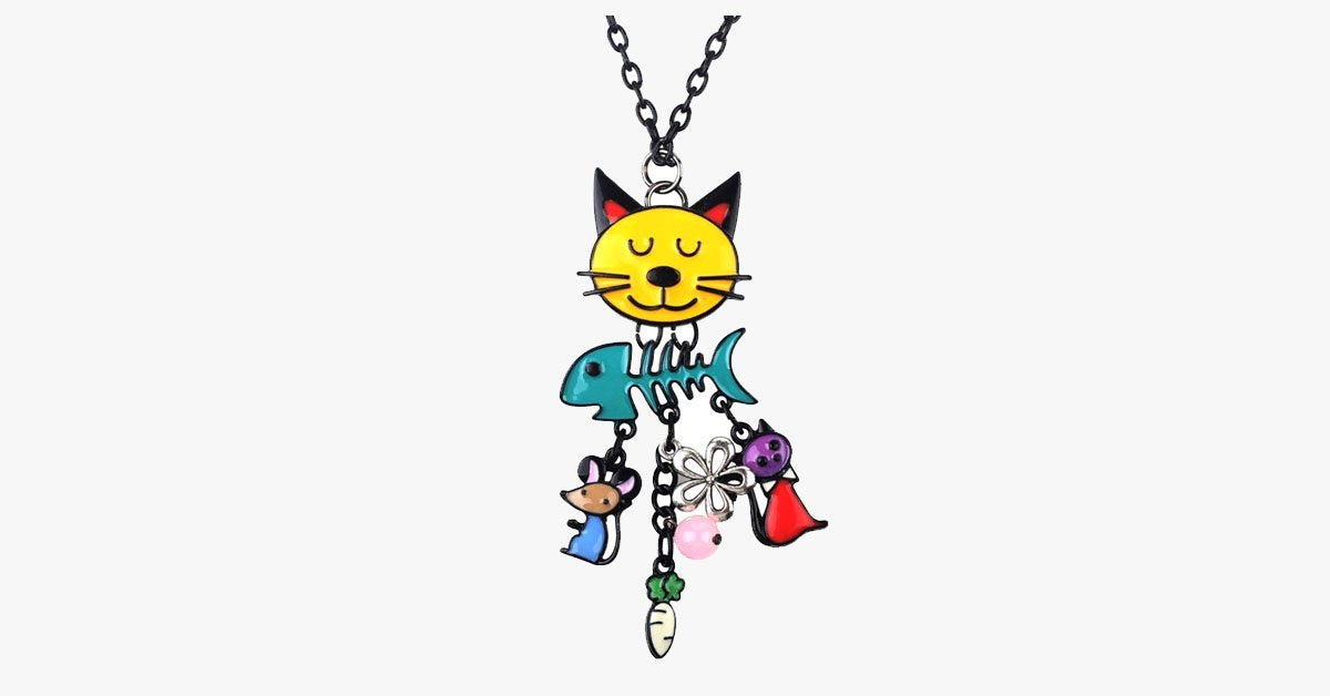 Cat Fish Pendant Necklace