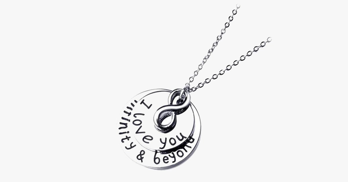I Love You Infinity & Beyond Necklace Set
