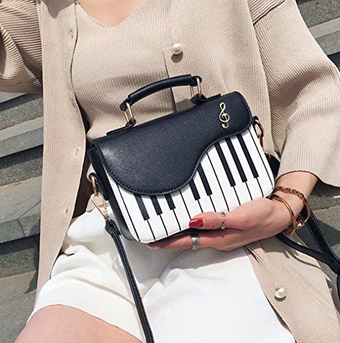 The Piano Music Notes Purse - Casual Shoulder Leather Handbag