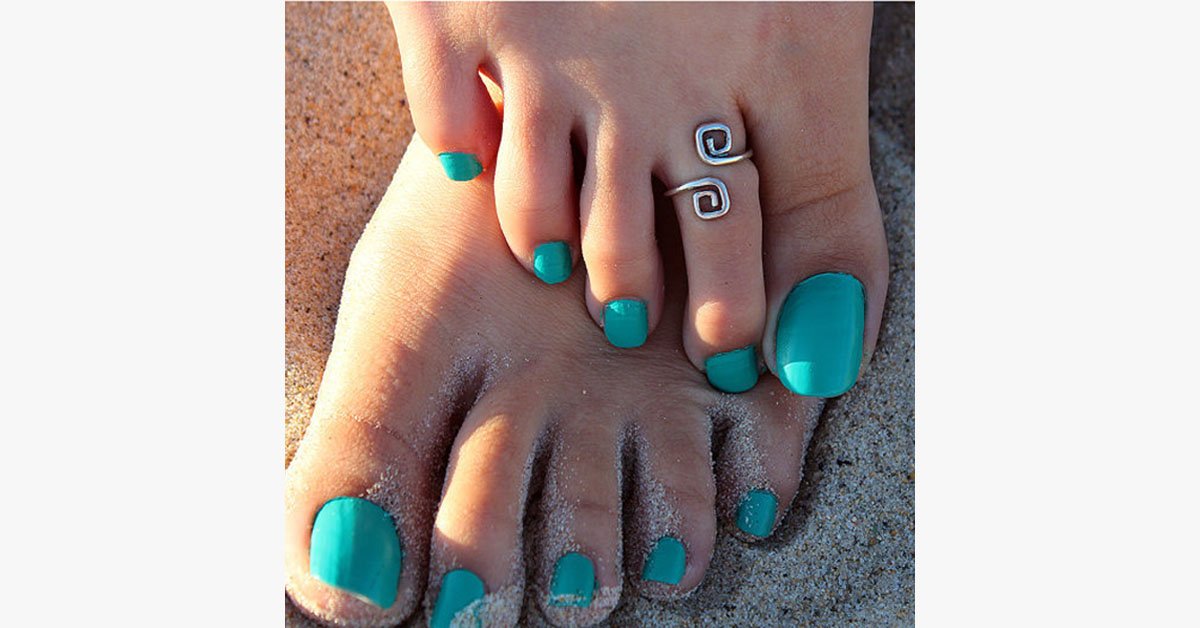 Unique Retro Silver Plated Toe Ring