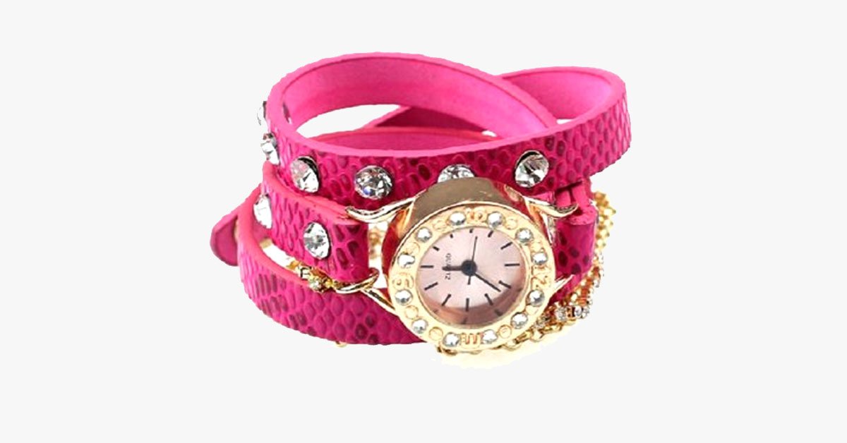 Rivet Chain Quartz Wrist Watch
