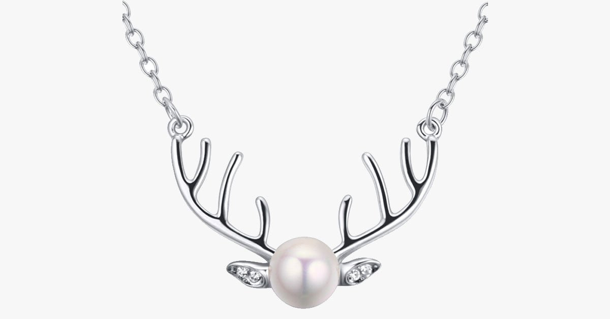Pearl Reindeer Necklace